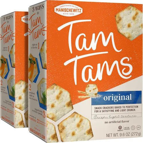 Vista 6 de Manischewitz Galletas Tam Tam Everything de 9.6 onzas (paquete de 2), textura crujiente y ligera, horneadas a la perfección