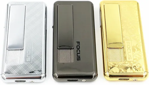 Vista 9 de Encendedor USB con resistencia NEW FOCUS - Encendedor de cigarrillos sin llama recargable - Luxor Gold