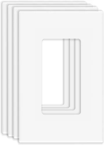 Vista 12 de Placas decorativas de pared de 2 segmentos sin tornillos, cubierta de placa frontal termoplástica irrompible para interruptor de toma de receptáculo