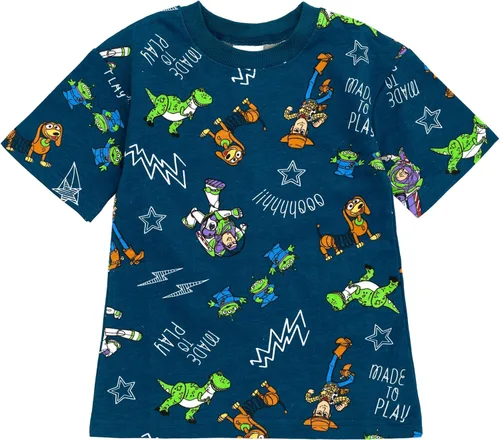 Vista 2 de Disney Mickey Mouse Lion King Pixar Toy Story - Conjunto de camiseta y pantalones cortos de felpa francesa para niño grande