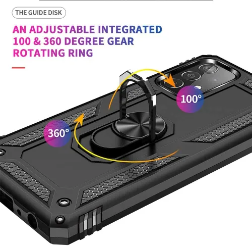 Vista 4 de Funda para Samsung Galaxy S20 [grado militar] [a prueba de polvo] [a prueba de golpes] cubierta de teléfono con soporte de soporte magnético de 360