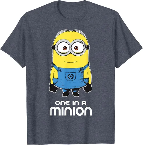 Vista 84 de Despicable Me Camiseta estampada Minions Bob One in A Minion Negro