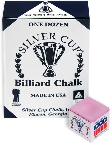 Vista 2 de Silver Cup Billiard CHALK - ONE DOZEN