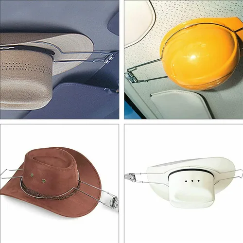 Vista 2 de Wakauto Soporte para sombrero de coche, soporte para sombreros de automóvil, para hombre, con clip magnético para sombreros, colgador