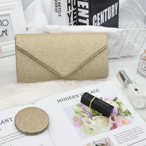 Vista 2 de Labair - Bolso de mano brillante para mujer Bolso para noche con purpurina Bolsas para bodas y fiestas