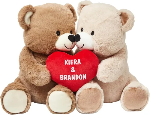 Vista 10 de Let's Make Memories Conejitos de peluche personalizados para abrazar, día de San Valentín, para parejas, para él, para ella, Amor, Te Amo, conejito