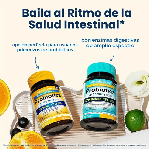 Vista 7 de NewRhythm Probióticos 50 mil millones de UFC, 20 cepas, 60 cápsulas vegetales, tecnología de liberación dirigida, resistente al ácido estomacal, sin