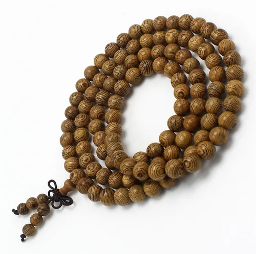 Vista 19 de Mala Beads Pulsera 108 0.315 in Meditación Sándalo Elástico..