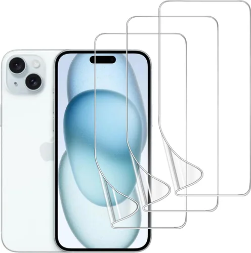 Vista 15 de Paquete de 3 protectores de pantalla de TPU para iPhone 13/13 Pro de 6.1 pulgadas, película de hidrogel transparente HD transparente suave