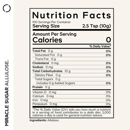 Vista 2 de Codeage Miracle Sugar Allulose Powder - Edulcorante de alulosa sin calorías para todo uso, suministro de +3 meses, 0 carbohidratos netos