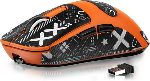 Vista 19 de ATTACK SHARK X3 Mouse inalámbrico para juegos, mouse ergonómico de computadora de 49g, sensor óptico PAW3395 de triple modo de 26K DPI, duración