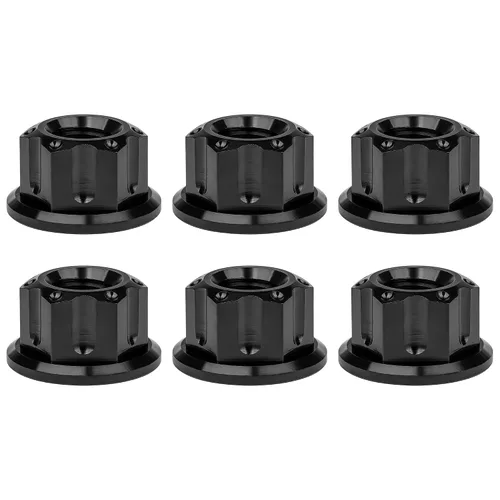 Vista 34 de Tuerca de perno de brida de titanio M6 M8 M10 M12 M14 M16 para bicicleta, motocicleta, eje trasero de automóvil, accesorios de modificación