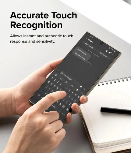 Vista 9 de Ringke Película doble fácil [protección de 4 capas] compatible con Samsung Galaxy S24 Ultra Protector de pantalla 5G, revestimiento de reparación