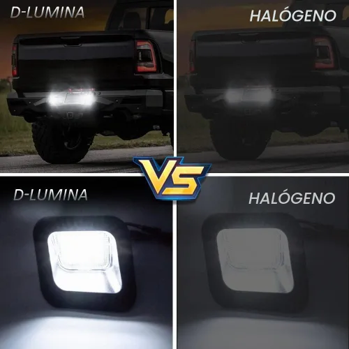 Vista 9 de D-Lumina Conjunto de luces LED para matrícula, lente transparente compatible con Dodge Ram 1500 2500 3500 2003-2018, luz de etiqueta de parachoques