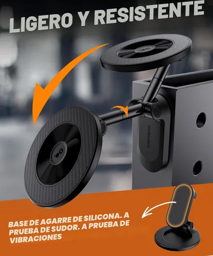 Vista 6 de GolbinBox Soporte magnético dual de metal para MagSafe, negro