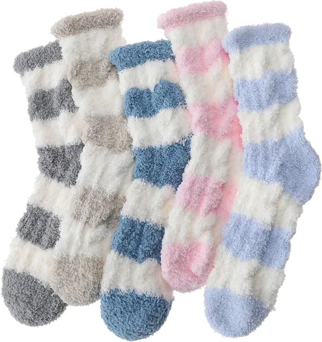 Vista 14 de EBMORE Calcetines mullidos para mujer, esponjosos, acogedores, cómodos, de felpa, cálidos, para invierno, para dormir, para el hogar, calcetines