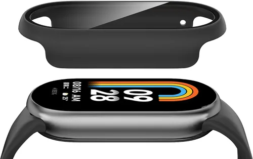 Vista 6 de Yrzper Compatible con Xiaomi Mi Band 8/NFC Protector de pantalla Ultra delgado HD vidrio templado Funda de protección de pantalla de cubierta dura