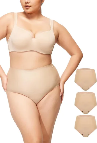 Vista 9 de LEAKPROOF2.0 - Ropa interior sin costuras de cintura alta para mujer, flujo pesado, capacidad para 10 tampones Holds 10 Tampons, 4-Side Leak