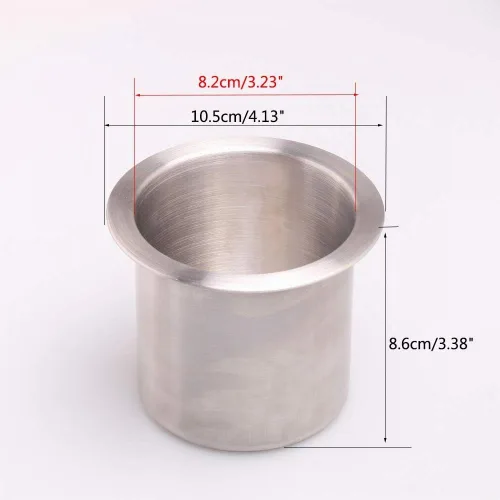Vista 2 de Run - Juego de 1 soporte de acero inoxidable para bebidas de mesa de póquer (plateado)