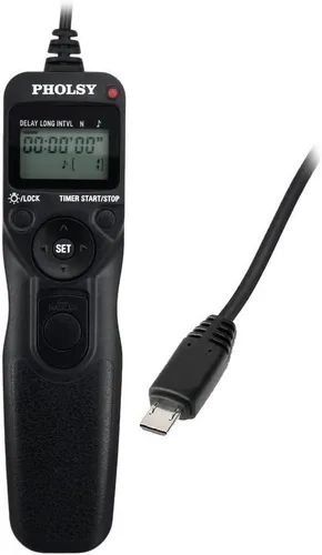 Vista 9 de PHOLSY Cable de control remoto con temporizador S6 con intervalómetro para Sony a77M2, a99M2, a99, a77, a67, a65, a57, a55, a900, a850, a700, a580