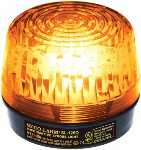 Vista 2 de Seco-Larm SL-126Q/A - Luz estroboscópica de tubo de xenón (paquete de 2), ámbar, fácil instalación de 2 hilos, bajo consumo de corriente, 300 horas