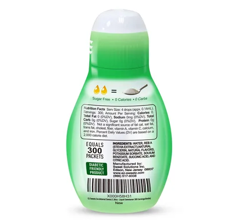 Vista 2 de EZ-sweetz (2 paquetes, 1.36 oz, líquido edulcorante de-bittered stevia, 300 porciones/botella)
