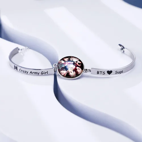 Vista 5 de G-Ahora BT Army Jewelry Crazy Army Girl Bracelet Kpop BT Bangtan Boys Bracelet Gift For BT Fans