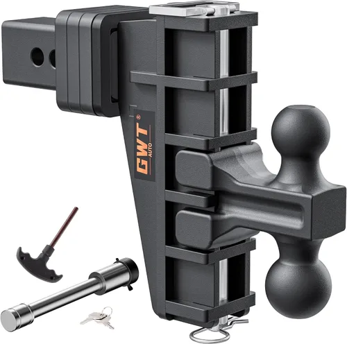 Vista 15 de GWTAUTO Enganche de remolque ajustable con gancho, enganche de caída de triple bola (1-7/8 x 2 x 2-5/16 pulgadas), se adapta a receptor de 2