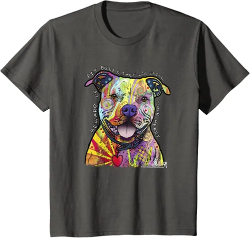 Vista 39 de Beware Of Pit Bulls, Dean Russo Pitbull Original - Camiseta para amantes de los perros, Negro