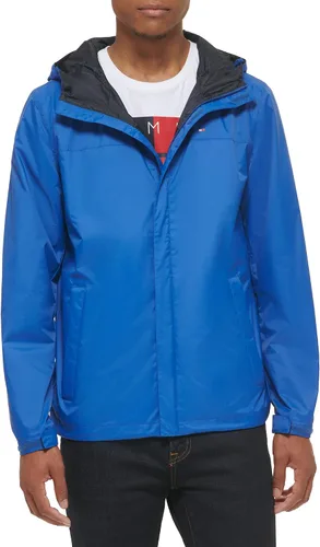 Vista 28 de Tommy Hilfiger Chaqueta impermeable con capucha, transpirable, ligera, para hombre