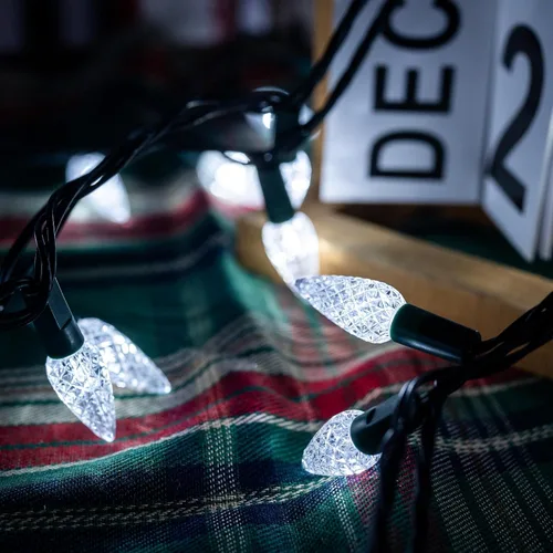 Vista 6 de TW SHINE C6 - Guirnalda de luces de Navidad, 200 LED de 66 pies, 8 modos, impermeable, conectable, color blanco