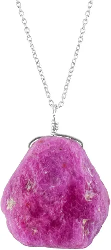 Vista 11 de Collar con colgante de piedras preciosas, piedra de energía áspera, cristales curativos de chakras, plata esterlina 925, chapado en rodio, piedra
