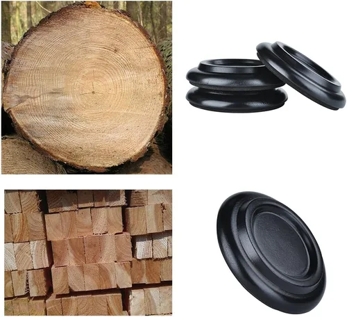 Vista 3 de Copas de madera maciza para piano de cola, juego de 3 ruedas de piano, protectores de suelo para patas de piano, almohadillas de protección