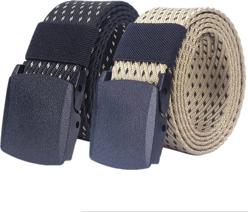 Vista 14 de Cinturones para hombres trenzados, cinturones para hombres y mujeres, de lona de nailon, transpirable, militar, de liberación rápida, cinturón