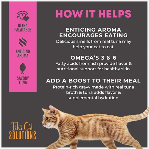 Vista 6 de Tiki Cat Solutions - Cubrealimentos para gatos, Fussy, Atún, bolsa de 1.5