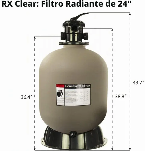 Vista 2 de Rx Clear Radiant - Sistema completo de filtro de arena para piscina
