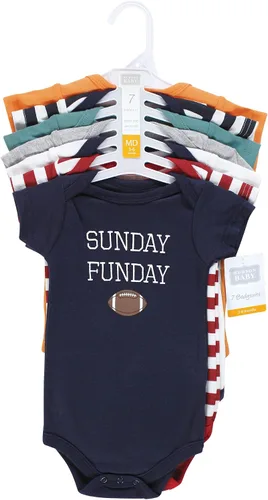 Vista 2 de Hudson Baby unisex-baby Cotton Bodysuits 7-pack