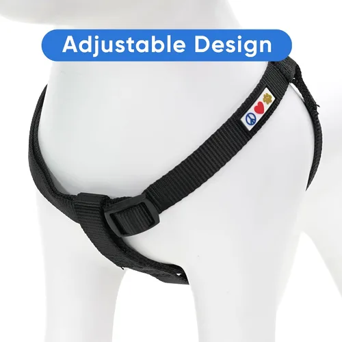 Vista 4 de Pawtitas Arnés Sólido Step-in para Perro – Chaleco Ajustable Sin Tirones para Cachorros hasta Seniors, Seguro y Cómodo XS Negro