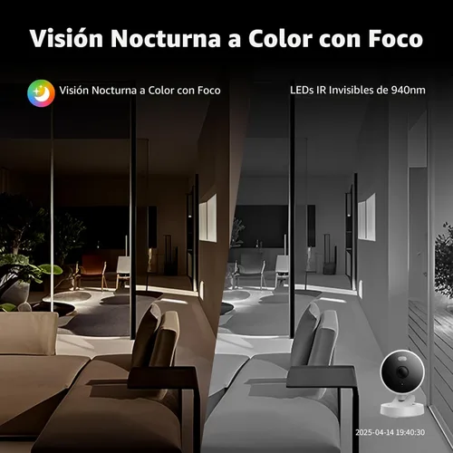 Vista 3 de Aqara G100, cámara de seguridad para interiores y exteriores 2K, video seguro HomeKit, audio de 2 vías, visión nocturna de color y infrarrojos, Negro