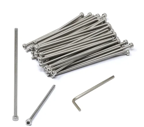 Vista 98 de iexcell Kit de tornillos de cabeza hexagonal de acero inoxidable 304, 100 unidades M2 x 0.157 in, paso de rosca de 0.016 in