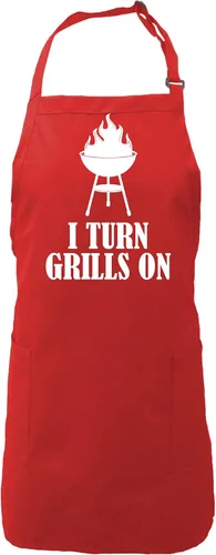 Vista 3 de zerogravitee Delantal I Turn Grills On con 2 bolsillos de parche