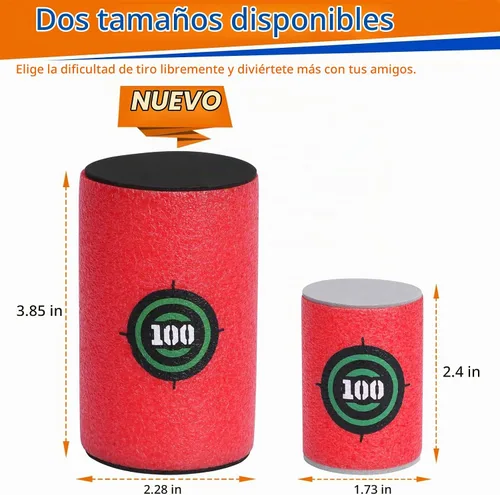 Vista 2 de POKONBOY Objetivo de bala suave, objetivo de dardos de bala EVA compatible con pistolas Nerf Blasters