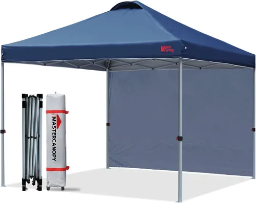 Vista 20 de MASTERCANOPY - Toldo desplegable duradero con 1 pared lateral (6.6 x 6.6 pies, caqui)