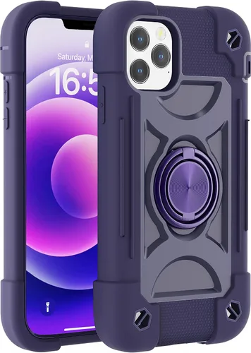 Vista 32 de MARKILL Funda compatible con iPhone Air de 6.5 pulgadas 2025 con soporte de anillo giratorio de 360 grados, protección contra caídas de grado