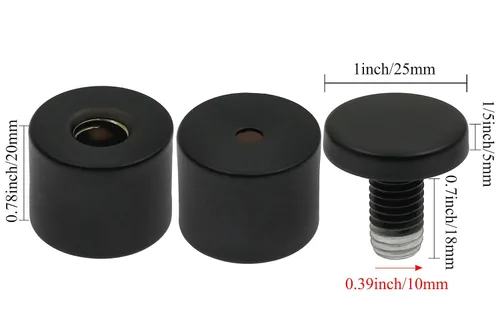 Vista 2 de Luomorgo 12 piezas tornillos separadores de acero inoxidable de 1" x 1", herrajes de montaje para letreros de pared, separadores de vidrio