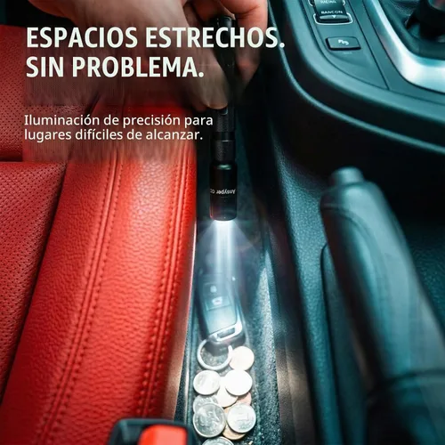 Vista 3 de Mini linterna 3 modos, linternas pequeñas LED potentes de altos lúmenes, luz táctica tipo bolígrafo con clip, antorcha compacta de bolsillo portátil