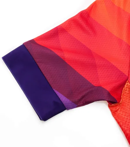 Vista 6 de Camiseta de ciclismo para mujer, manga corta y pantalones cortos de ciclismo acolchados para verano