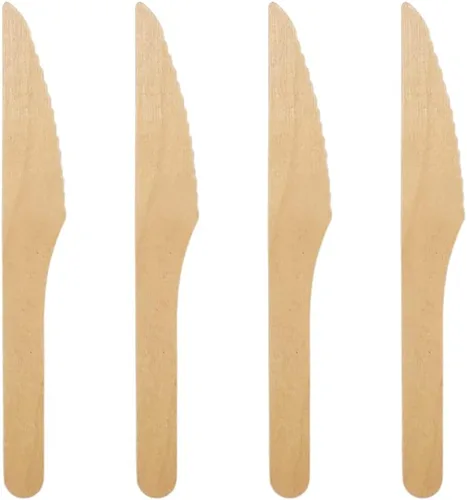 Vista 9 de Cubiertos de madera de abedul compostable – Paquete de 500 tenedores de madera biodegradables desechables – Tenedores, cucharas y cuchillos 100%