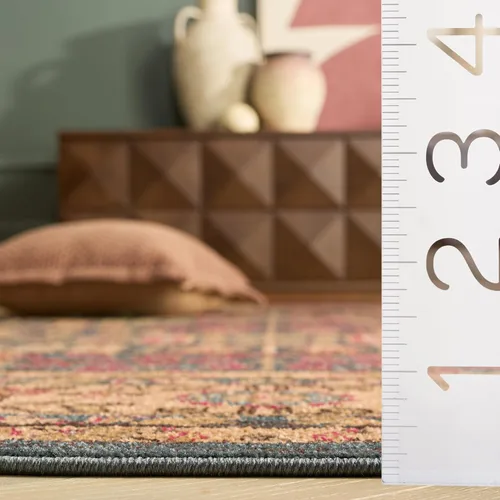 Vista 5 de SAFAVIEH Mahal Collection - Alfombra decorativa, 2.2 x 4 pies, azul marino y natural, diseño oriental tradicional, no desprende pelusa y de fácil