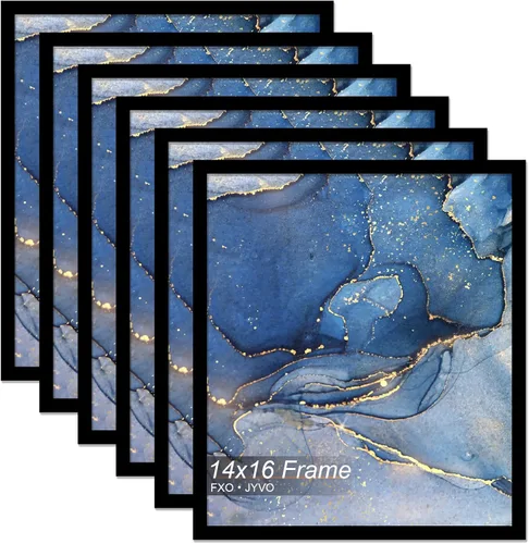 Vista 77 de Fxojyvo Marco de fotos de 5 x 8 pulgadas, marco negro para póster de fotos de 5 x 8 pulgadas, peso ligero y altamente transparente, marco de 5 x 8